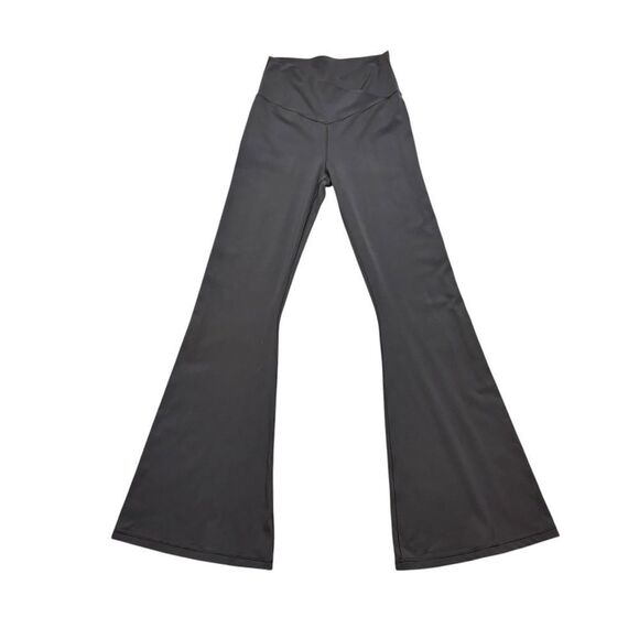 Ladies Aerie Offline Grey Wide Leg Asymmetrical Waistband Yoga Pants Size Large - Picture 3 of 9